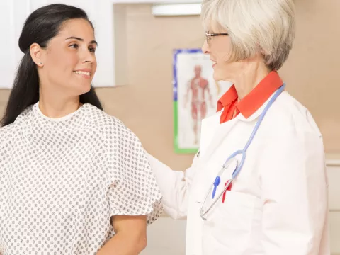 Woman at her annual appointment