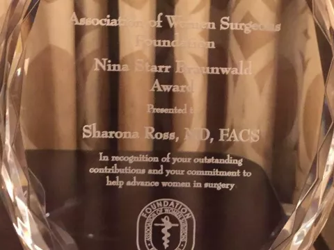 2018 AWS Award Presented to Dr. Sharona Ross