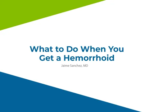 What to Do When You Get a Hemorrhoid by Jamie Sanchez