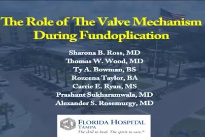 The Role of The Valve Mechanism During Fundoplication.