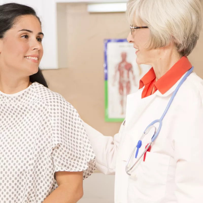 Woman at her annual appointment